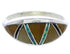 Authentic Silver Tiger Eye Multicolor Jewelry Ring Size 5-1/4 ZX36051